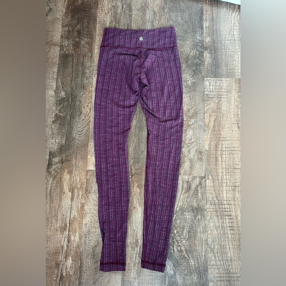Lululemon Wunder Under Ziggy Wee September Plum Full Length Legging - Picture 3 of 7